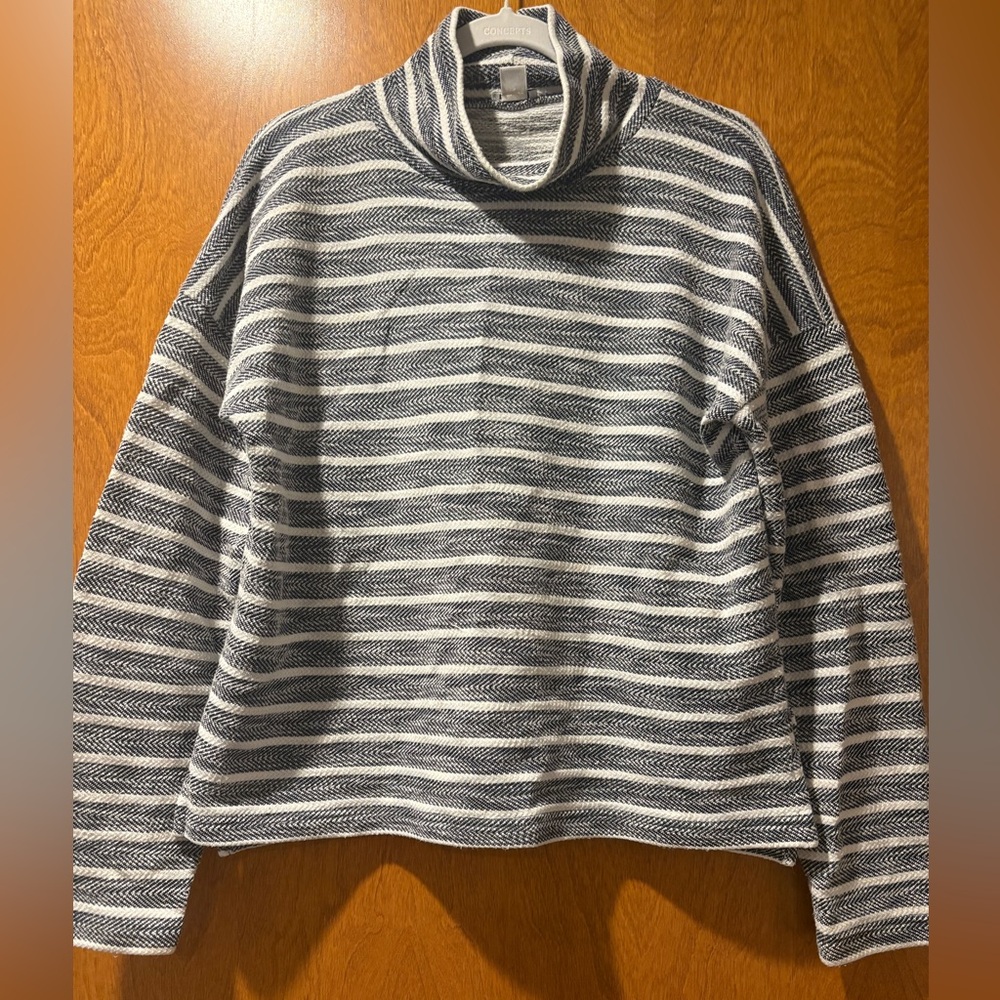 J. Crew Monochrome Striped Knit Top